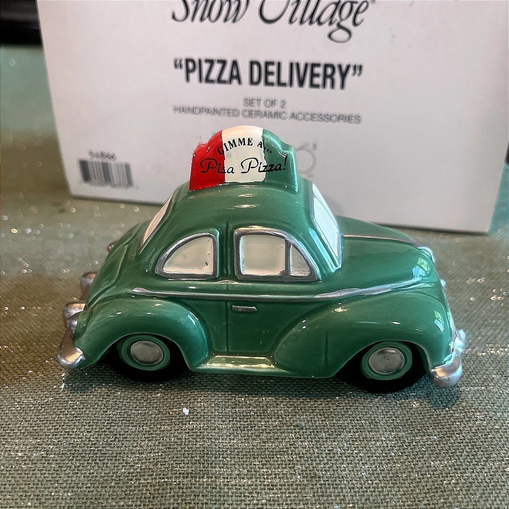 Dept 56 The Original Snow Village "Pizza Delivery" #54866-Excellent! - Picture 5 of 12